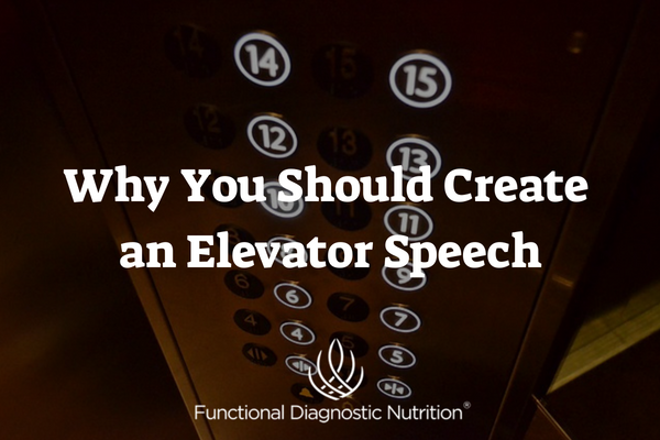 Why You Should Create an Elevator Speech FDN