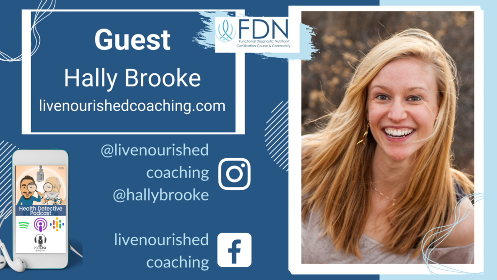 WHERE TO FIND HALLY BROOKE, FROM GUESSING TO TESTING, FDN, FDNTRAINING, HEALTH DETECTIVE PODCAST