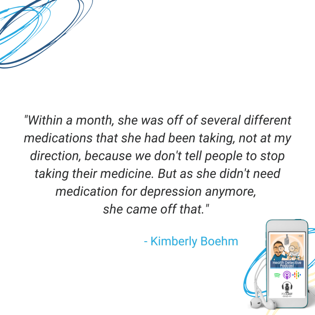 CLIENT TESTIMONIAL, SUCCESSFUL HEALING STORY, CAME OFF DEPRESSION MEDS, DIDN'T NEED DEPRESSION MEDS, FDN, FDNTRAINING, HEALTH DETECTIVE PODCAST