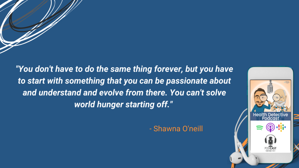 NICHING DOWN, CAN'T SOLVE WORLD HUNGER, START SOMEWHERE, FIND YOUR PASSION, FDN, FDNTRAINING, HEALTH DETECTIVE PODCAST