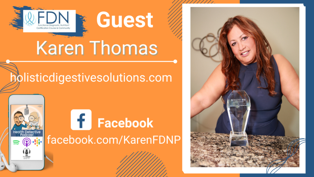 WHERE TO FIND KAREN THOMAS, BEDRIDDEN, FDN, FDNTRAINING, HEALTH DETECTIVE PODCAST