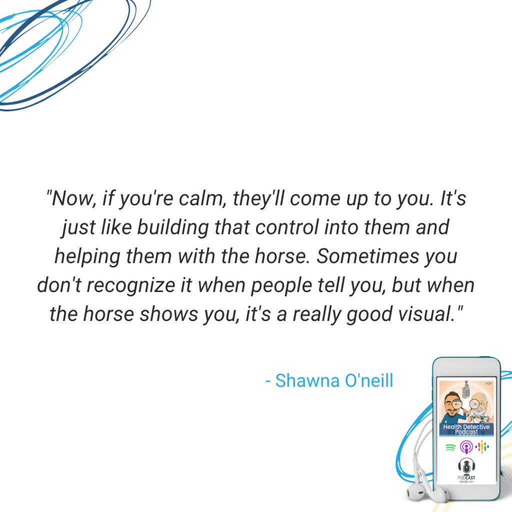 EQINE THERAPY, HORSES CAN BE A GREAT VISUAL TO LEARN TO MANAGE YOUR OWN ENERGY AND EMOTIONS, FDN, FDNTRAINING, HEALTH DETECTIVE PODCAST