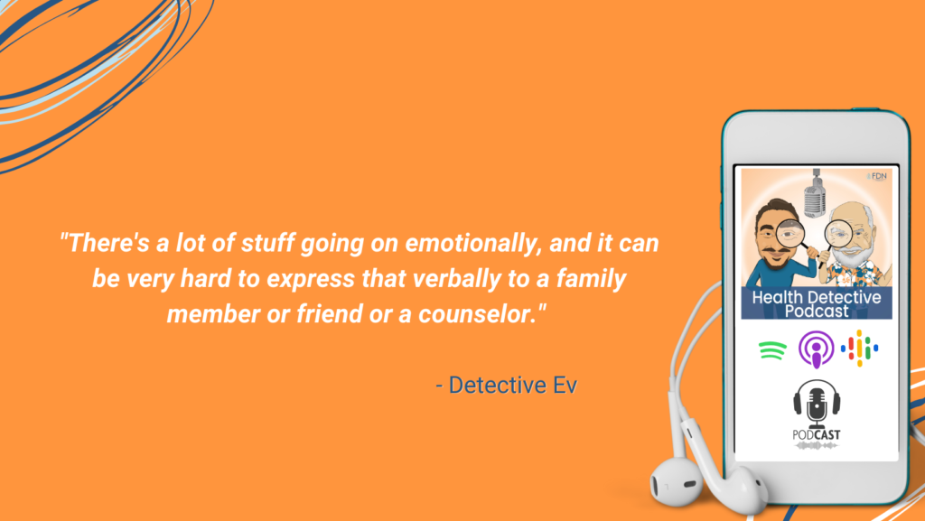 EMOTIONS, HARD TO EXPRESS VERBALLY, WORK THROUGH EMOTIONS NONVERBALLY THROUGH EQUINE THERAPY, FDN, FDNTRAINING, HEALTH DETECTIVE PODCAST