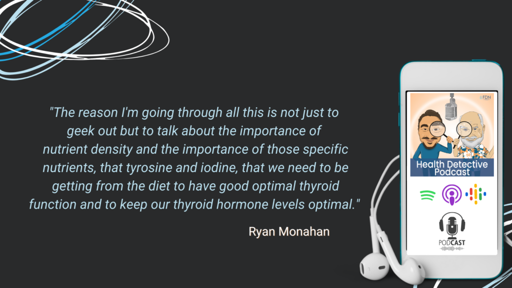 THYROID MARKERS, NUTRIENTS NEEDED FOR OPTIMAL THYROID FUNCTION, TYROSINE AND IODINE, FDN, FDNTRAINING, HEALTH DETECTIVE PODCAST