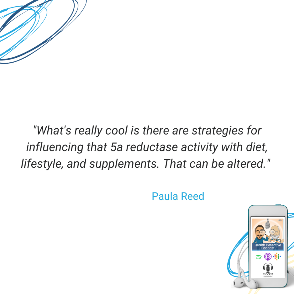 THE DUTCH TEST, THE 5A REDUCTASE ACTIVITY CAN BE ALTERED, INFLUENCE WITH DIET, LIFESTYLE, SUPPLEMENTS, FDN, FDNTRAINING, HEALTH DETECTIVE PODCAST