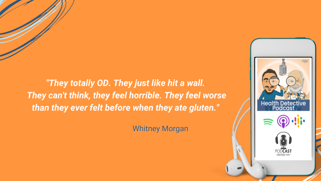 CHEAT WITH GLUTEN, GLUTEN SENSITIVE, OD, CAN'T THINK, FEEL HORRIBLE, ATE GLUTEN, FDN, FDNTRAINING, HEALTH DETECTIVE PODCAST