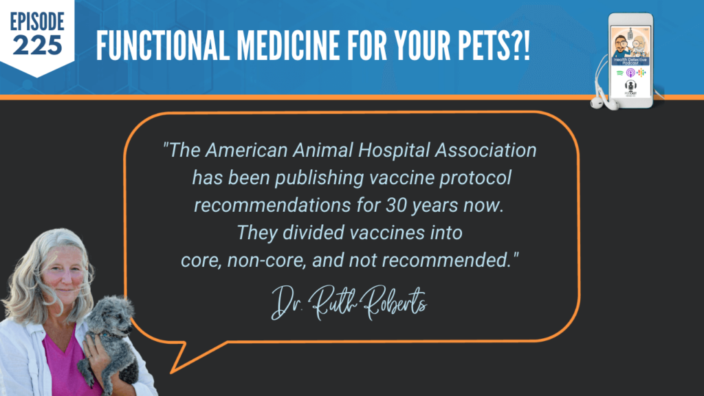 AMERICAN ANIMAL HOPITAL ASSOCIATION, FUNCTIONAL MEDICINE FOR PETS, VACCINE PROTOCOL, RECOMMENDATIONS, CORE, NON-CORE, NOT RECOMMENDED, FDN, FDNTRAINING, HEALTH DETECTIVE PODCAST, ANIMALS