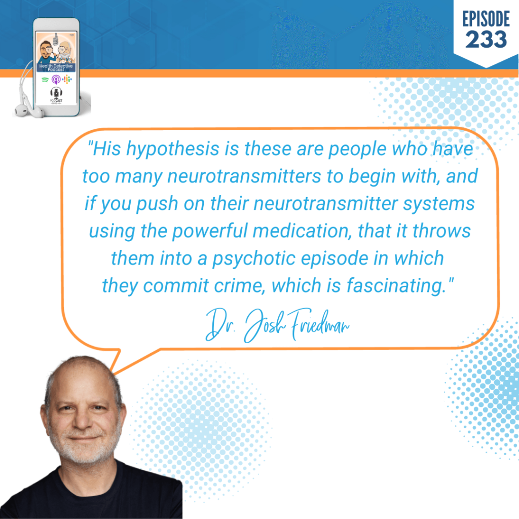 HYPOTHESIS, NEUROTRANSMITTERS, MEDICATION, PSYCHOTIC EPISODE, COMMIT CRIME, FDN, FDNTRAINING, HEALTH DETECTIVE PODCAST