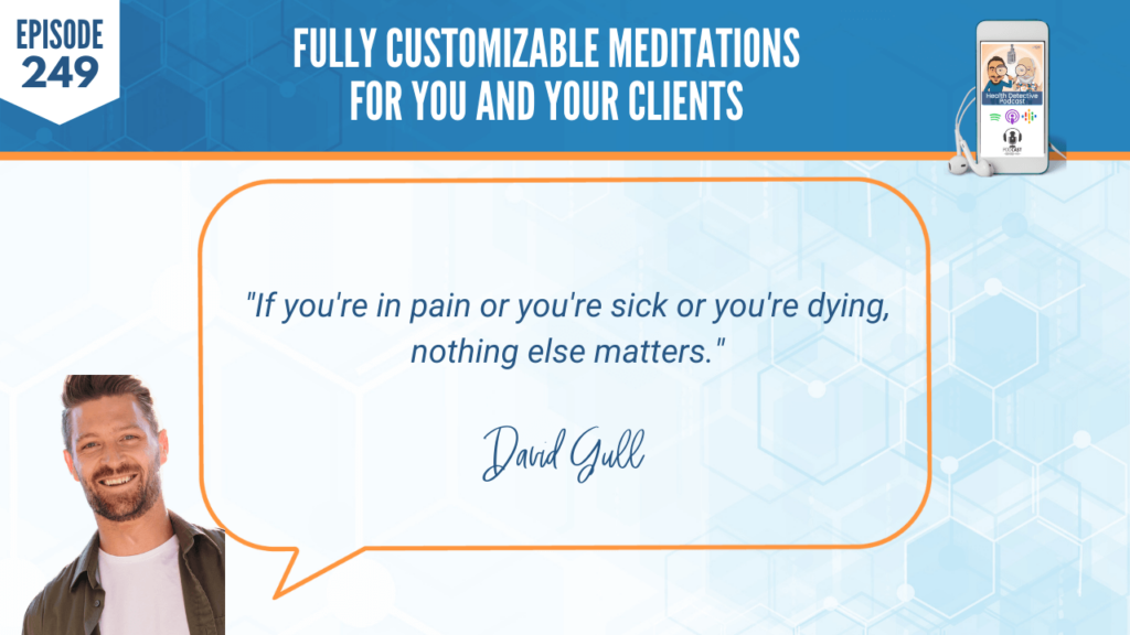 CUSTOMIZABLE MEDITATIONS, DAVID GULL, OGIMI, AI, HEALTH, OPTIMIZATION, HELP OTHERS, DEEPEN MEDITATION PRACTICE, COPING MECHANISMS, LEVEL OF AWARENESS, MIND, THOUGHTS, TIME TO THINK, PAIN, SICK, DYING, HEALTH MATTERS