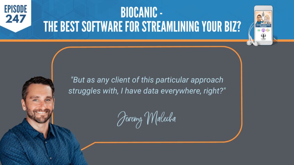 JEREMY MALECHA, BIOCANIC, FDN, FDNTRAINING, HEALTH DETECTIVE PODCAST, ACTIVE CLIENTS, STRUGGLES, DATA