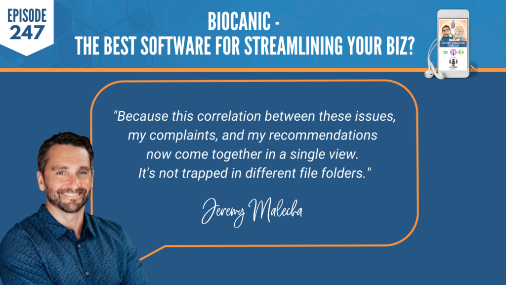 JEREMY MALECHA, BIOCANIC, FDN, FDNTRAINING, HEALTH DETECTIVE PODCAST, CORRELATION, RECOMMENDATIONS, SINGLE VIEW, TRAPPED, FOLDERS