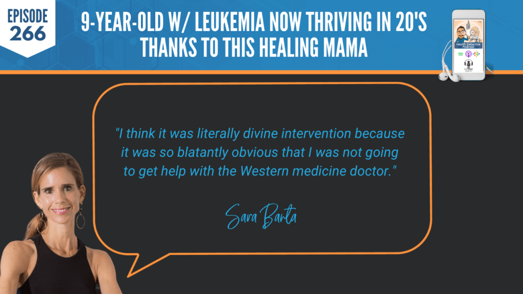 NOW THRIVING, LEUKEMIA, HEALING MAMA, SARA BANTA, FREQUENCY-BASED, CHINESE MEDICINE, HEALING DEVICES, DETOX, RESET, REBUILD, FDN, FDNTRAINING, HEALTH DETECTIVE PODCAST, DETECTIVE EV, EVAN TRANSUE, PODCAST, DIVINE INTERVENTION, WESTERN MEDICINE DOCTOR