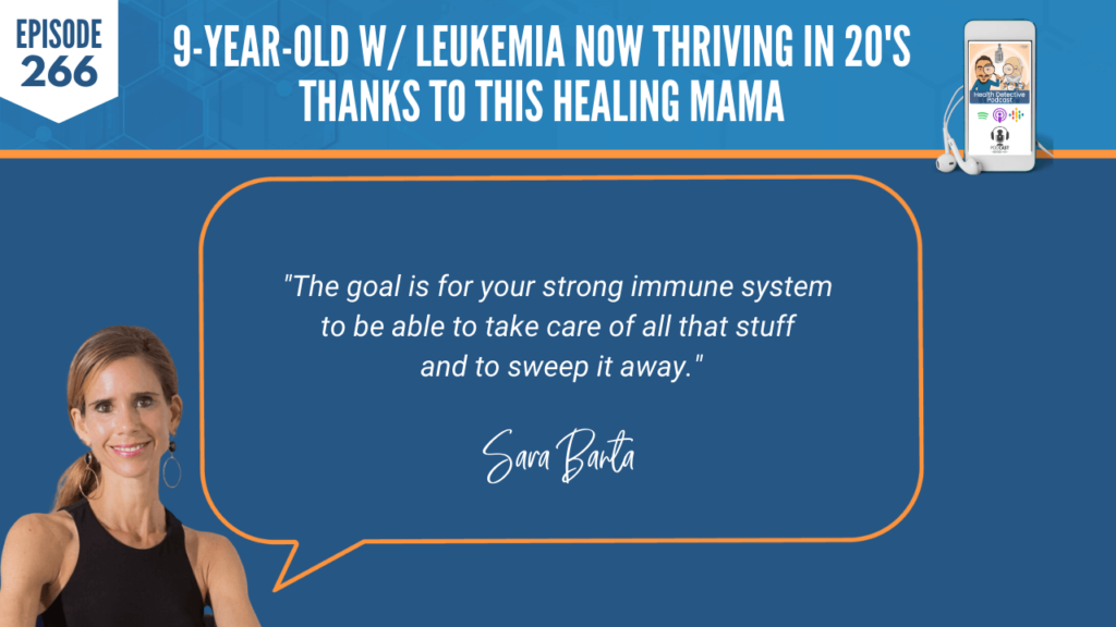 NOW THRIVING, LEUKEMIA, HEALING MAMA, SARA BANTA, FREQUENCY-BASED, CHINESE MEDICINE, HEALING DEVICES, DETOX, RESET, REBUILD, FDN, FDNTRAINING, HEALTH DETECTIVE PODCAST, DETECTIVE EV, EVAN TRANSUE, PODCAST, GOAL, STRONG IMMUNE SYSTEM, DETOX