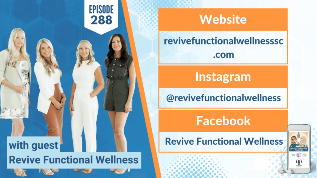 REGISTERED NURSES, REVIVE FUNCTIONAL WELLNESS, TINA WEISS, SABRINA BAILEY, KRISTY RODERICK, EMILY HORTON, FOUR NURSES, CHOSE FDN, BECOME FDNS, HEALTH, WELLNESS, SOUTH CAROLINA, MYRTLE BEACH, FDN, FDNTRAINING, HEALTH DETECTIVE PODCAST, EVAN TRANSUE, DETECTIVE EV, HEALTH COACH, HEALTH PRACTITIONER, LABS, HOLISTIC, HEALTH